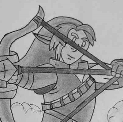Link shooting bow